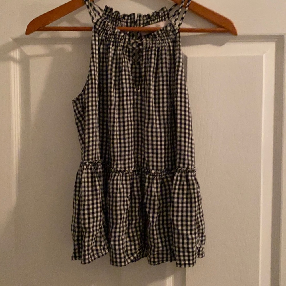 XS LOFT gingham halter